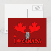 Carte Postale J'aime le Canada (Devant / Derrière)