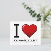 CARTE POSTALE J'AIME LE CONNECTICUT (Debout devant)