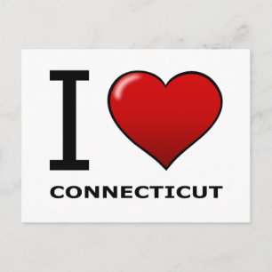 CARTE POSTALE J'AIME LE CONNECTICUT