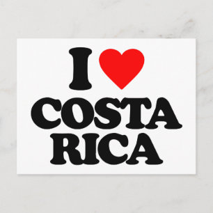 CARTE POSTALE J'AIME LE COSTA RICA