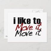 Carte Postale J'Aime Le Déplacer (Devant / Derrière)