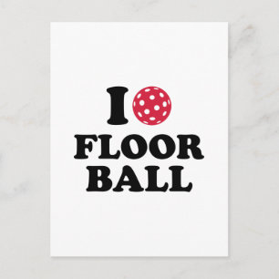 Carte Postale J'aime le floorball
