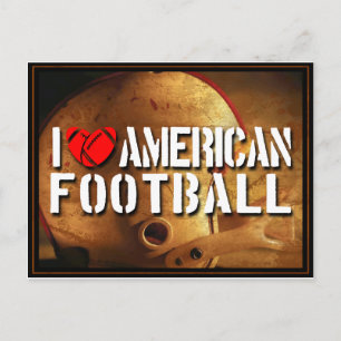 Carte Postale J'Aime Le Football Américain