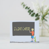 Carte Postale J'Aime Le fromage (Debout devant)