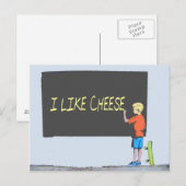 Carte Postale J'Aime Le fromage (Devant / Derrière)