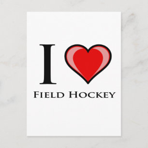 Carte Postale J'Aime Le Hockey De Champ