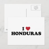 Carte Postale J'aime le Honduras (Devant / Derrière)