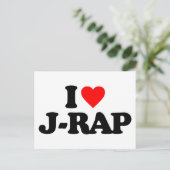 CARTE POSTALE J'AIME LE J-RAP (Debout devant)