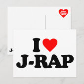 CARTE POSTALE J'AIME LE J-RAP (Devant / Derrière)