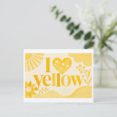 Carte Postale "J'aime le jaune" (Debout devant)