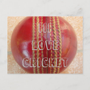 Carte Postale J'aime le jeu de cricket Produit personnalisé cart