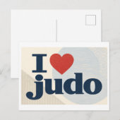 Carte Postale "J'aime le judo" (Devant / Derrière)
