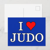 Carte Postale J'aime le judo (Devant / Derrière)