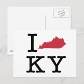 Carte Postale J'Aime Le Kentucky (Devant / Derrière)