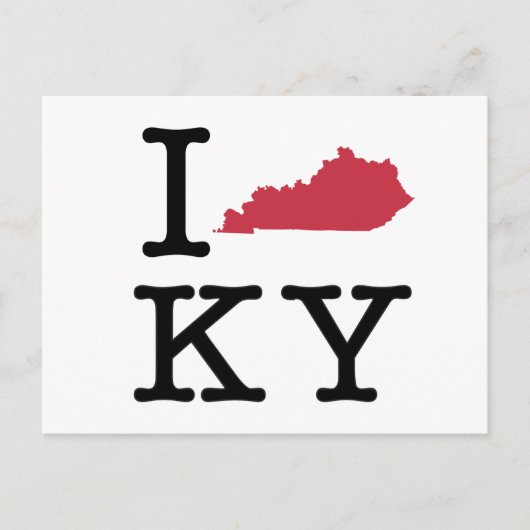 Carte Postale J'Aime Le Kentucky (Devant)