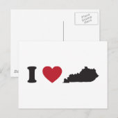 Carte Postale J'aime le Kentucky (Devant / Derrière)