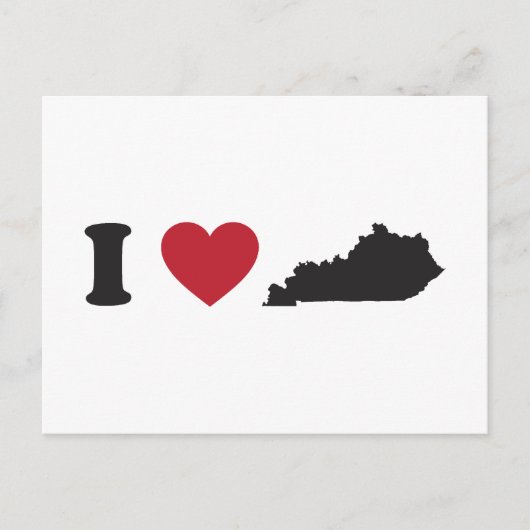 Carte Postale J'aime le Kentucky (Devant)