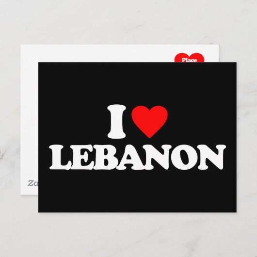 CARTE POSTALE J'AIME LE LIBAN (Devant / Derrière)