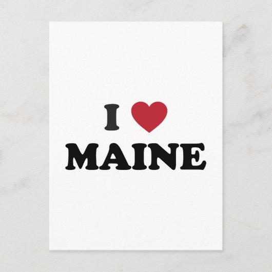 Carte Postale J'aime le Maine (Devant)