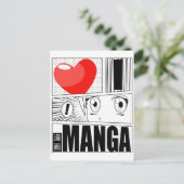 Carte Postale J'AIME le MANGA (Debout devant)