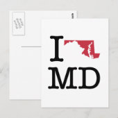 Carte Postale J'aime le Maryland (Devant / Derrière)