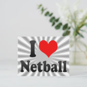 Carte Postale J'aime le Netball (Debout devant)
