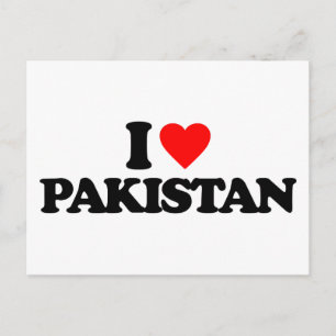 CARTE POSTALE J'AIME LE PAKISTAN