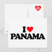 CARTE POSTALE J'AIME LE PANAMA (Devant / Derrière)