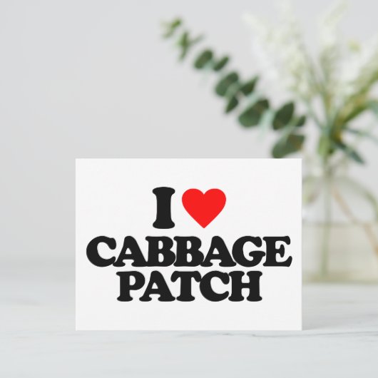 CARTE POSTALE J'AIME LE PATCH CABBAGE (Debout devant)