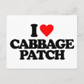 CARTE POSTALE J'AIME LE PATCH CABBAGE (Devant)