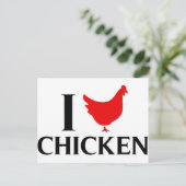 Carte Postale J'aime le poulet (Debout devant)