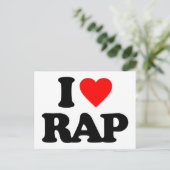 CARTE POSTALE J'AIME LE RAP (Debout devant)