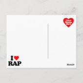CARTE POSTALE J'AIME LE RAP (Dos)