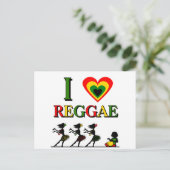 Carte Postale J'aime le reggae (Debout devant)