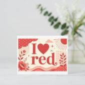 Carte Postale "J'aime le rouge" (Debout devant)
