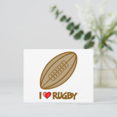 Carte Postale J'Aime Le Rugby (Debout devant)