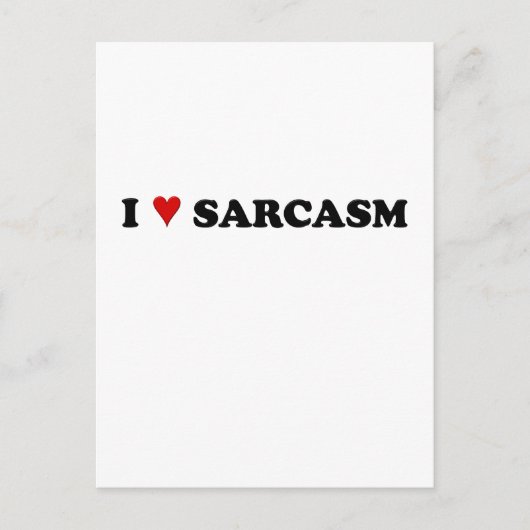 Carte Postale J'aime le sarcasme (Devant)