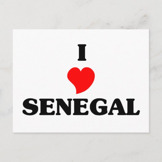 Carte Postale J'aime le Sénégal (Devant)