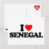 CARTE POSTALE J'AIME LE SÉNÉGAL (Devant / Derrière)