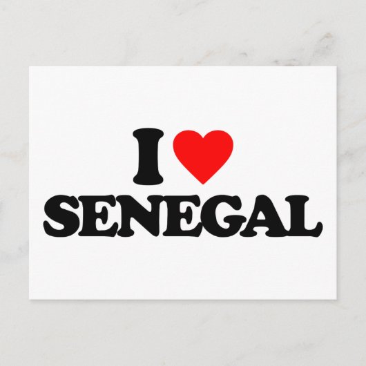 CARTE POSTALE J'AIME LE SÉNÉGAL (Devant)