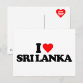CARTE POSTALE J'AIME LE SRI LANKA (Devant / Derrière)