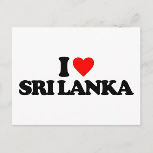 CARTE POSTALE J'AIME LE SRI LANKA