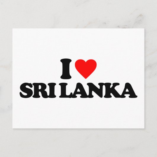 CARTE POSTALE J'AIME LE SRI LANKA (Devant)