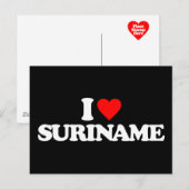 CARTE POSTALE J'AIME LE SURINAME (Devant / Derrière)