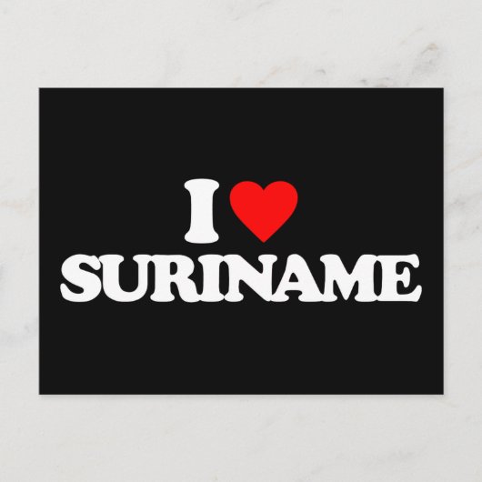 CARTE POSTALE J'AIME LE SURINAME (Devant)