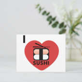 Carte Postale J'Aime Le Sushi (Debout devant)