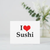 Carte Postale J'Aime Le Sushi (Debout devant)