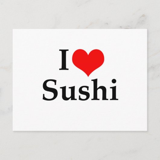 Carte Postale J'Aime Le Sushi (Devant)