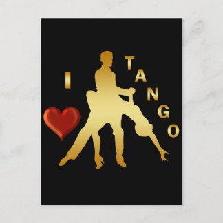 CARTE POSTALE J'AIME LE TANGO