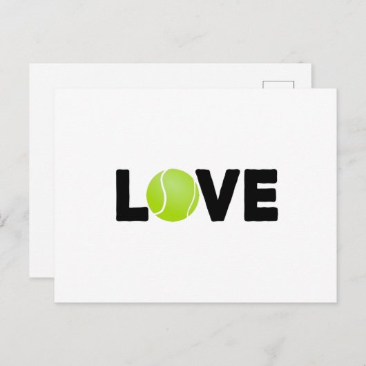 Carte Postale J'aime le tennis (Devant / Derrière)